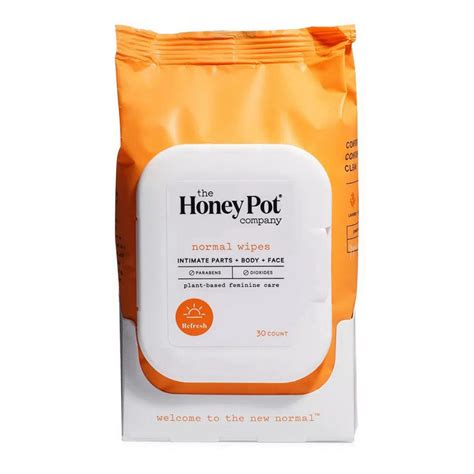 Honey Pot Intimate Normal Feminine Wipes 30 Ea