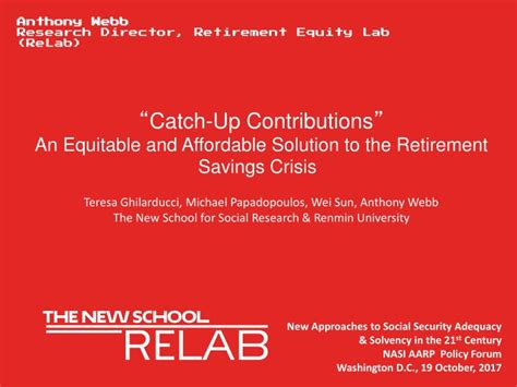 Ppt “ Catch Up Contributions ” An Equitable And Affordable Solution