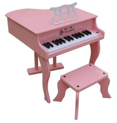 Schoenhut 30 Key Fancy Baby Grand Piano In Pink For Kids Toy Piano
