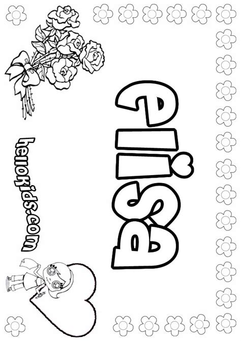 Elisa Coloring Page Coloring Pages