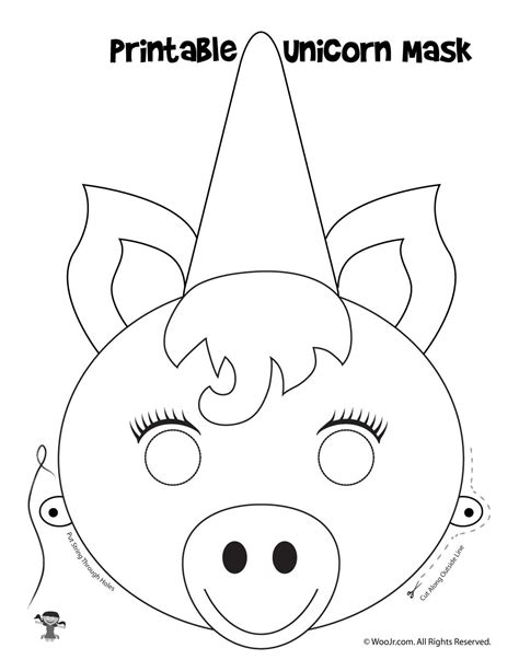 Unicorn Mask Printable Craft Woo Jr Kids Activities Childrens