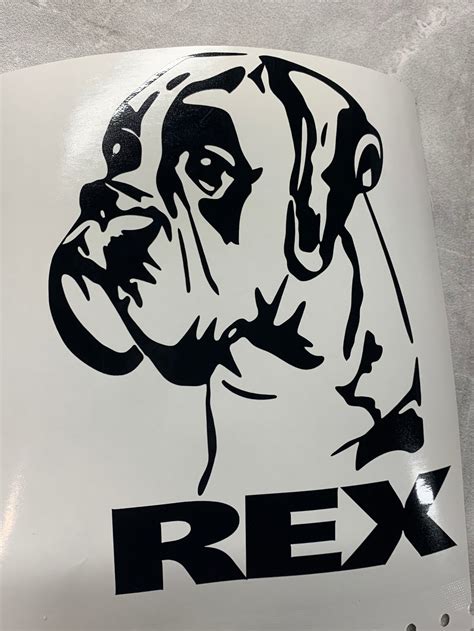 Custom Boxer Dog Decal Vinyl Die Cut Decal Sticker For Car Etsy