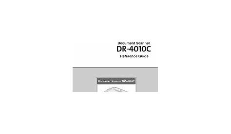 Canon DR-4010C - imageFORMULA - Document Scanner Manual