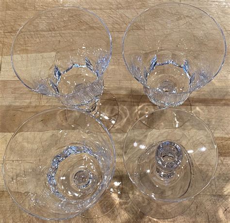 Set Of Four 4 Fostoria Crystal Georgian Water Goblets Glasses 6 5 8 Perfect Ebay