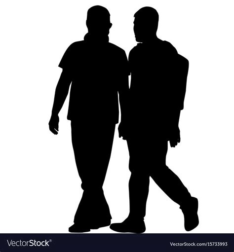 Silhouettes Of Gay Men Holding Hands Royalty Free Vector