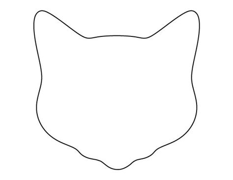 Cat Face Pattern Use The Printable Outline For Crafts Creating