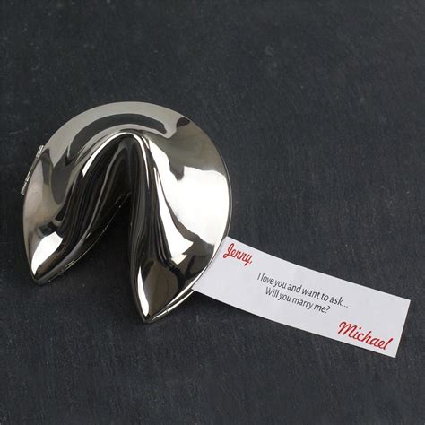 Personalized Message Silver Fortune Cookie Tsforyounow