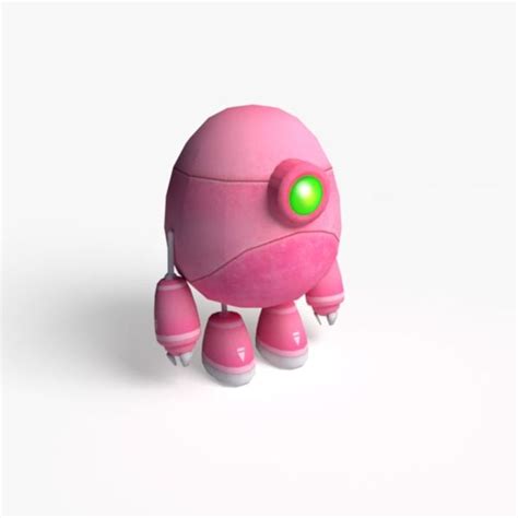 Cute Pink Robot 3d Model 15 Fbx Obj Free3d Personajes