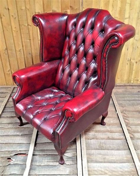 Seats 1 x people material: OXBLOOD RED ARMCHAIR / CHESTERFIELD / DELUXE / LUXURY ...