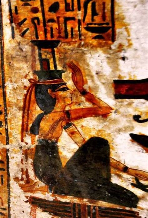 Nephthys Lady Of The Mansion Appearance Woman With Headdress Showing Her Name In