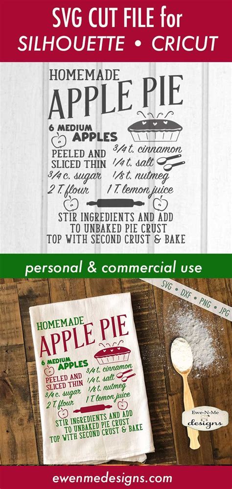 Apple Pie Svg Pie Recipe Svg Fall Svg Apple Svg Autumn Etsy Finland