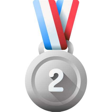 Silver Medal 3d Color Icon