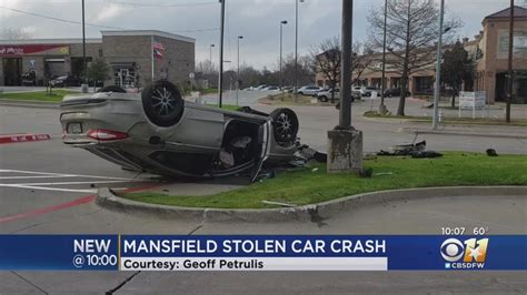 Single Vehicle Accident In Mansfield Confirmed Stolen Youtube