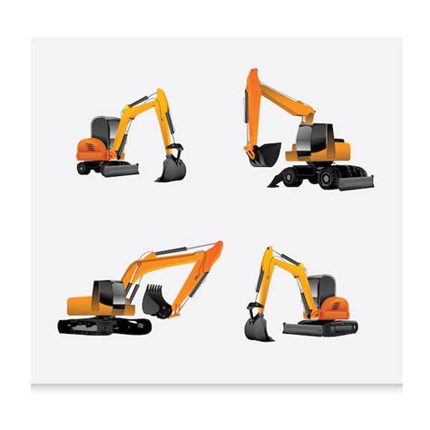 Free Vector Construction Machines Collection