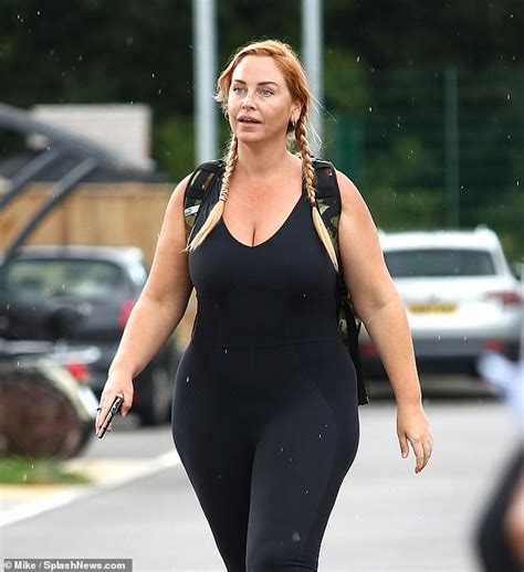 Josie Gibson Displays Her Sizzling Curves In A Plunging Lycra Bodysuit