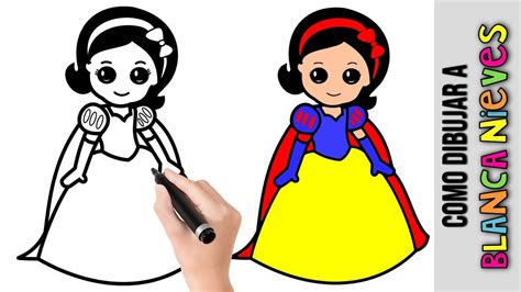 Cómo Dibujar A La Princesa Blancanieves 】 Paso A Paso Muy Fácil 2022