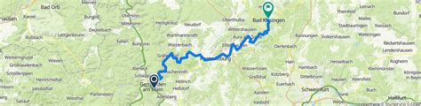 1 Tag Gemünden Bad Kissingen Radroute Bikemap