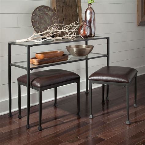 Add sparkle and glam to your living room space with the 1 drawer. Black Modern Console Table Set Coaster Furniture ...