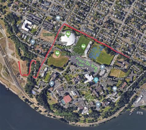 University Of Portland Campus Map Map Of The World