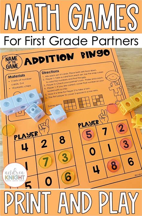 Math Games For First Grade Math Games Fun Math Games Math