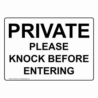 Knock Entering Before Please Private Enter Nhe