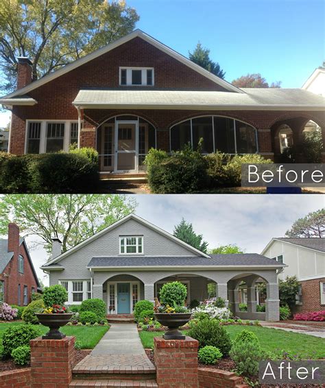 Before And After Painted Brick House Exterior Remodel House Makeovers