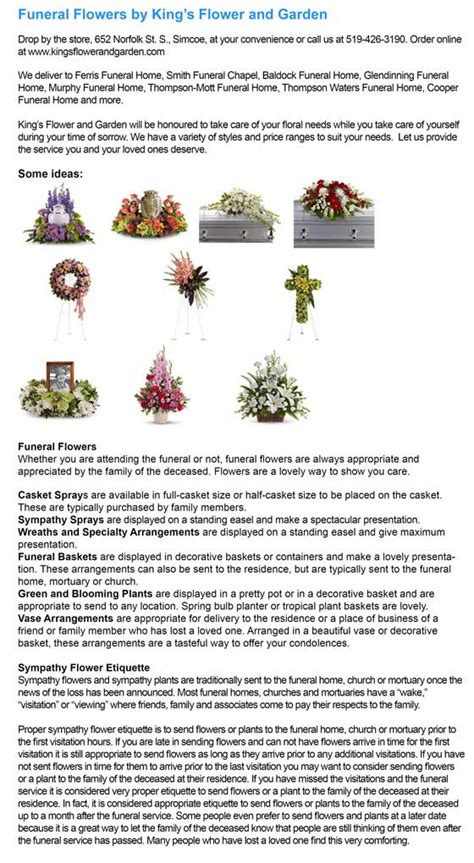 Funeral Flowers And Etiquette