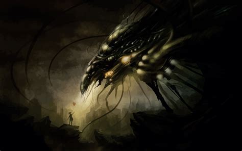 Online Crop Mythical Creature Wallpaper Science Fiction Artwork Fantasy Art Dark HD