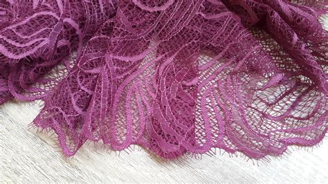 Dark Purple Lace Trim Lace Trim Lace Fabric From