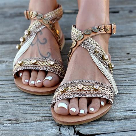 sandals bohemian sandals boho sandals womens sandals flat