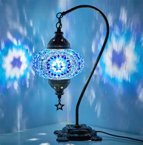 TURKISH MOROCCAN MOSAIC Colorful Table Bedside Desk Lamp Light
