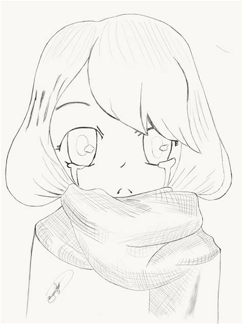 How To Draw Anime Girl Sad