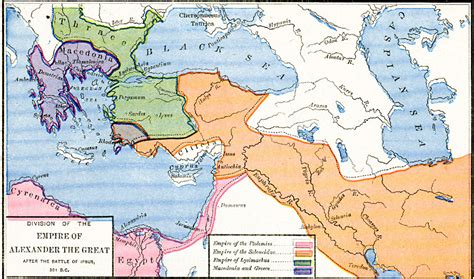 Division Of The Empire Of Alexander The Great After The Battle Of Ipsus