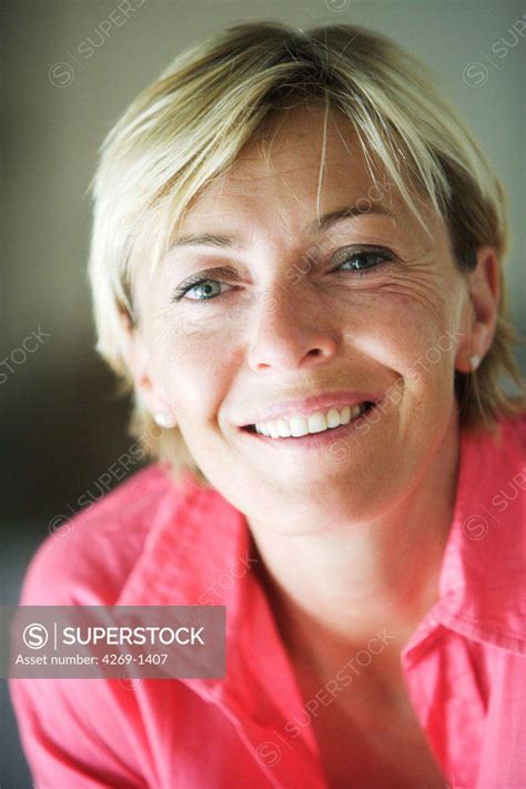 Portrait Of A 45 Years Old Woman Superstock