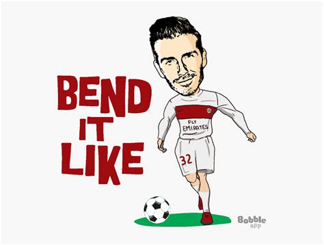David Beckham Football Cartoon Hd Png Download Kindpng