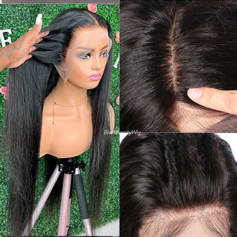 5x45 Silk Top Full Lace Human Hair Wig Silky Straight Pre Plucked Malaysian Remy Hair Silk Base