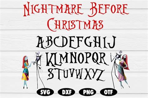 Nightmare Before Christmas Font Nightmare Before Christmas Etsy
