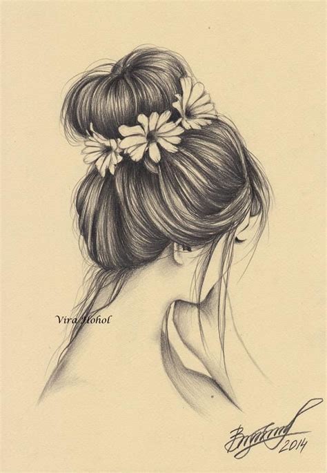 She Wore Flowers In Her Hair By Vira1991 On Deviantart Art Drawings