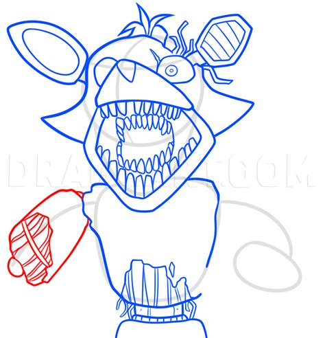 How To Draw Phantom Foxy From Five Nights At Freddys 3 By Dawn