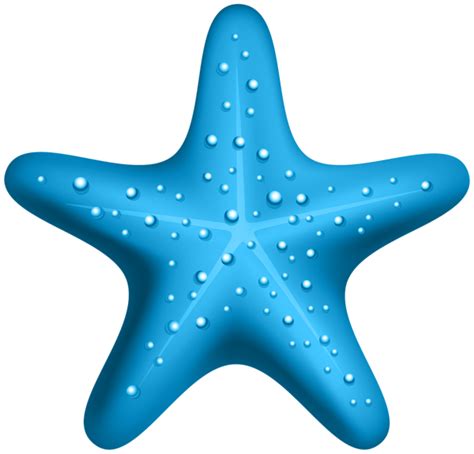 A Blue Starfish With Water Droplets On It