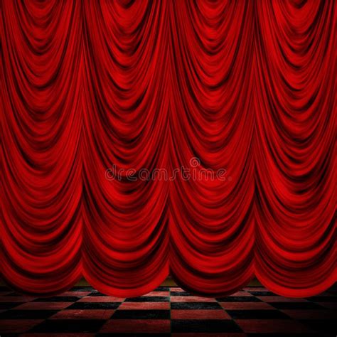 Decoretive Red Curtains Stock Illustrations 2 Decoretive Red Curtains