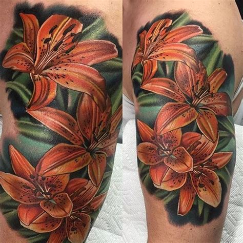 aggregate 70 tiger lily flower tattoo in eteachers