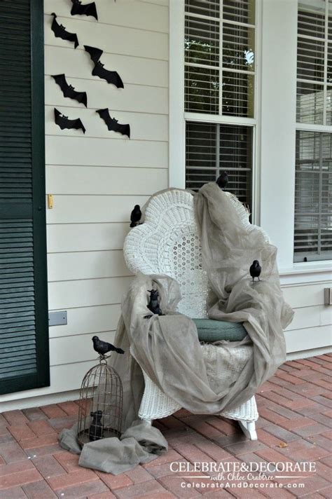 How To Make Black Crows For Halloween Halloween Front Porch Halloween Front Porch Decor