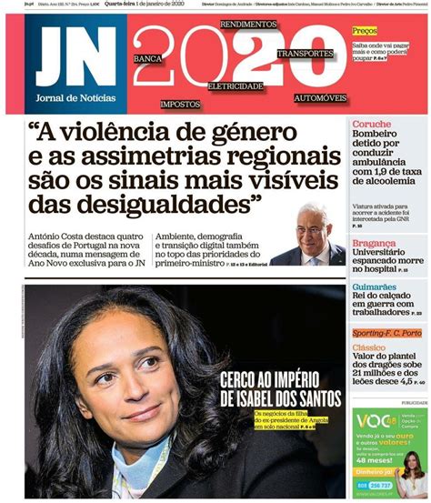 capa jornal de notícias 1 janeiro 2020 capasjornais pt