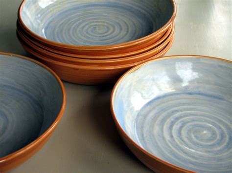 Handmade Stoneware Pasta Bowls Stoneware Pasta Bowls Pottery Etsy