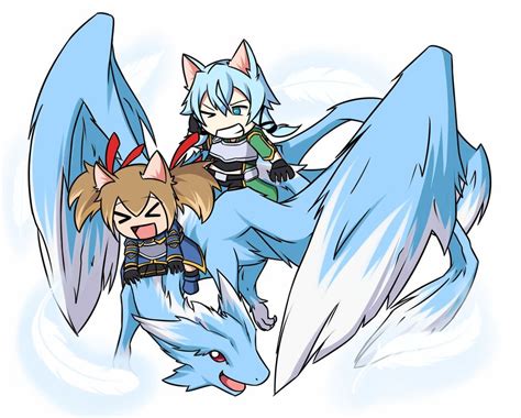 Silica And Sinon The Cait Sith Sisters By Zeskii On Deviantart