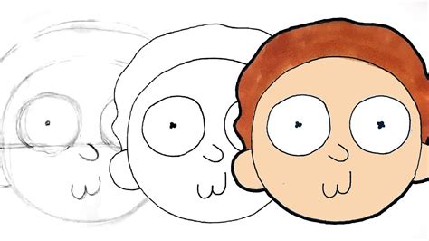 From the animated series rick and morty | a. How to Draw Morty from Rick and Morty Step by Step - Live ...