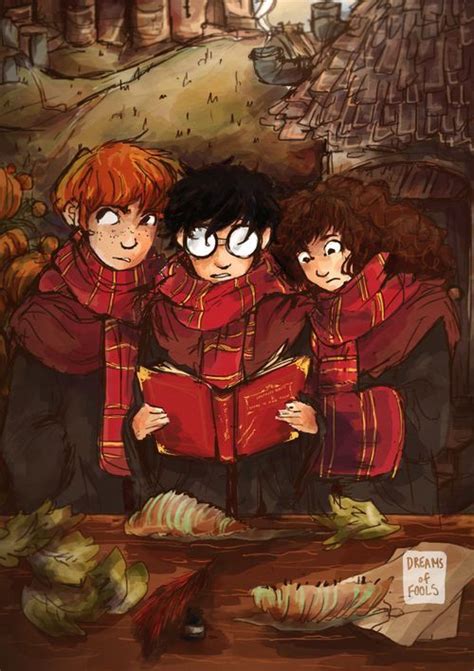 Awesome Drawing Of The Gang Harry Potter Artwork Harry Potter Fan Art