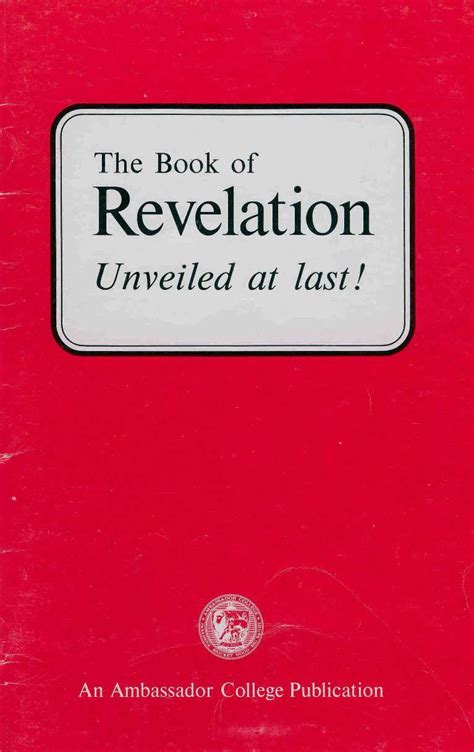 The Book Of Revelation Unveiled At Last Church Of God Scattered
