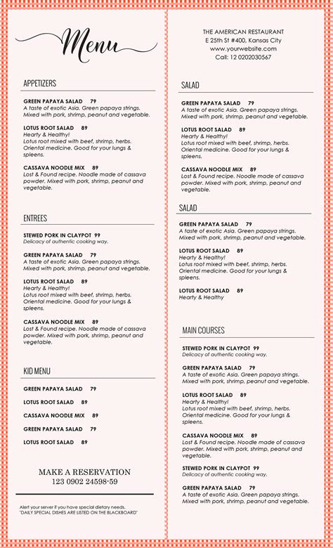 design templates menu templates wedding menu food